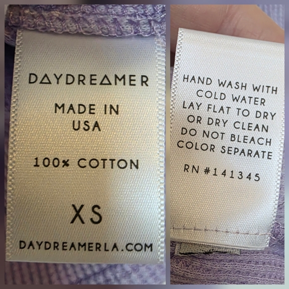 Daydreamer Rebel Girl Cold Shoulder Crop Top Lilac Haze Mineral Size XS - Picture 9 of 12